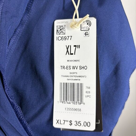 Adidas Mens Size Extra Large XL NWT Solid TR-ES WVC Aeroready Sport Blue Shorts - Picture 9 of 13